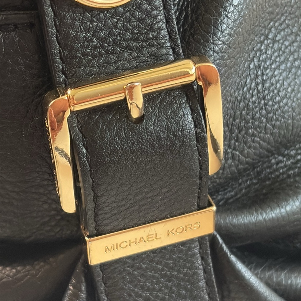 Michael Kors Black Leather Bag Convertible Shoulder Hand Bag Purse - Picture 13 of 15